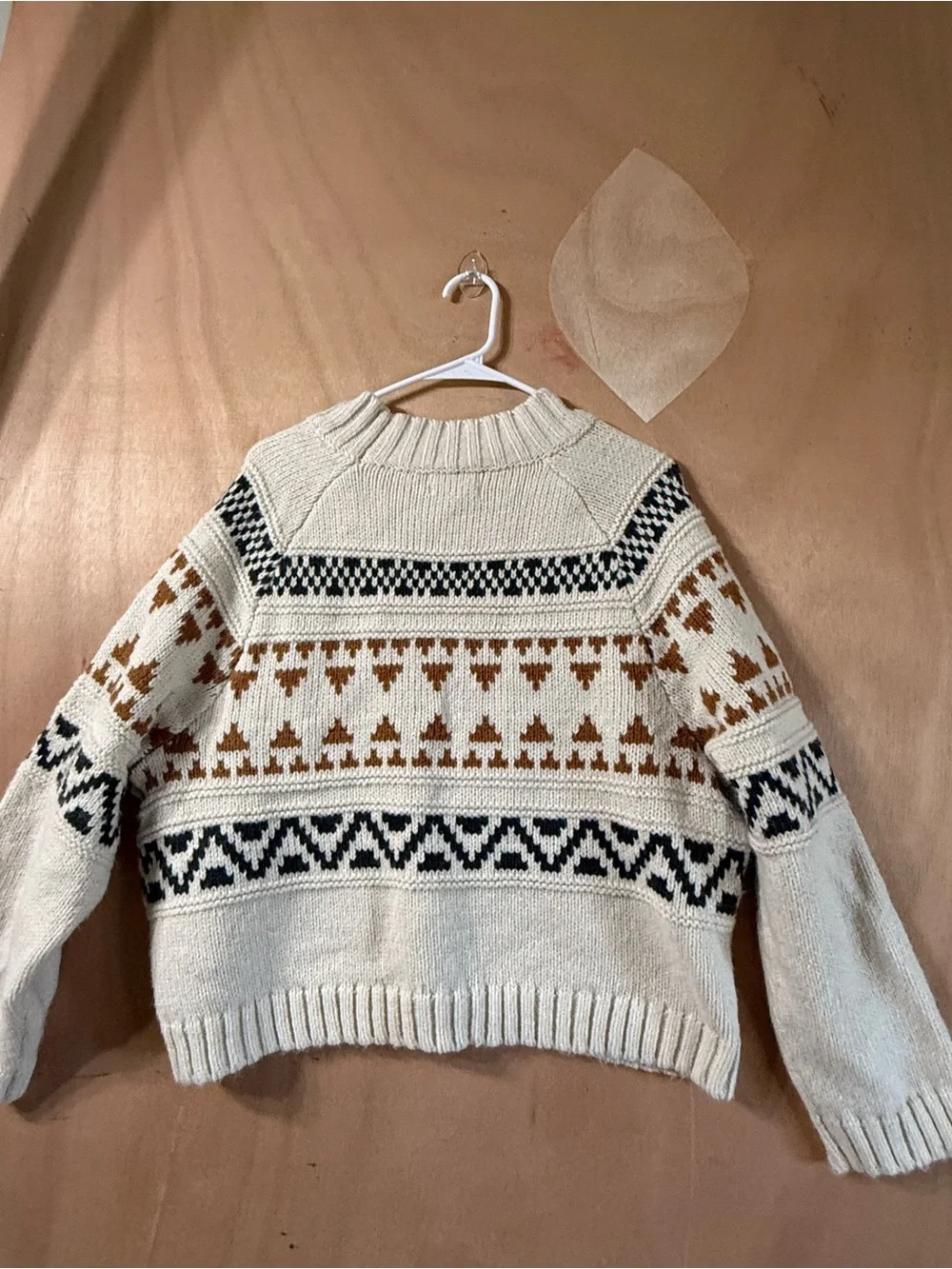 Universal Thread Fair Isle Chunky Cream Ivory Coastal Sweater XL